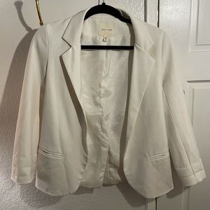 Sexy fit white blazer. Business attire.